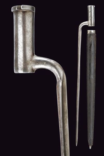 Baionetta a manicotto mod. 1799 per fucile di fanteria, Austria, lunghezza 56.7 cm.