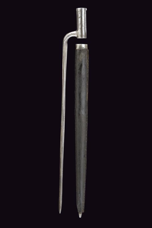 Baionetta a manicotto mod. 1799 per fucile di fanteria, Austria, lunghezza 56.7 cm.