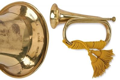 Tromba militare, ottone, Austria, altezza 35.5 cm