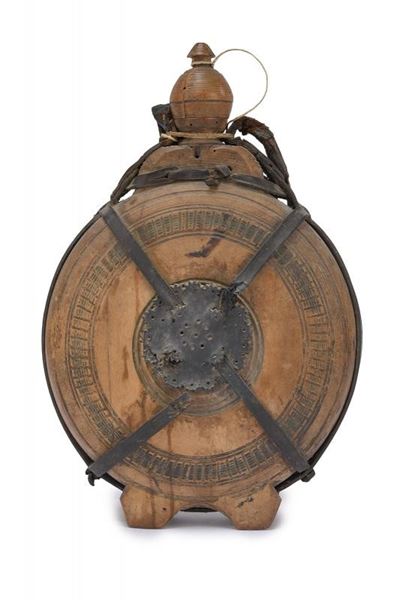 Borraccia in legno, Austria-Ungheria, diametro 21.5 cm