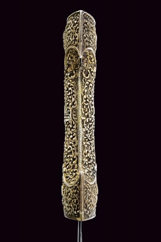 Lungo Jambiya in argento, Turchia, lunghezza 50.5 cm