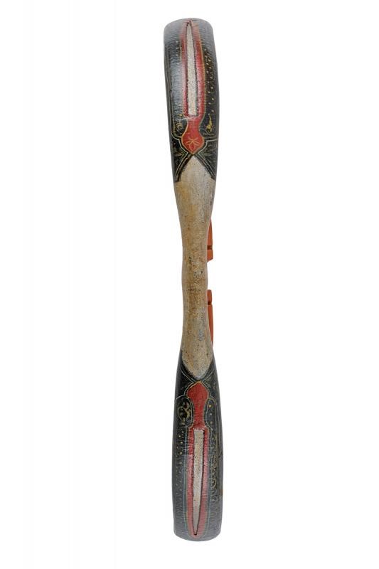 Arco dipinto a mano, tecnica India, larghezza 46 cm