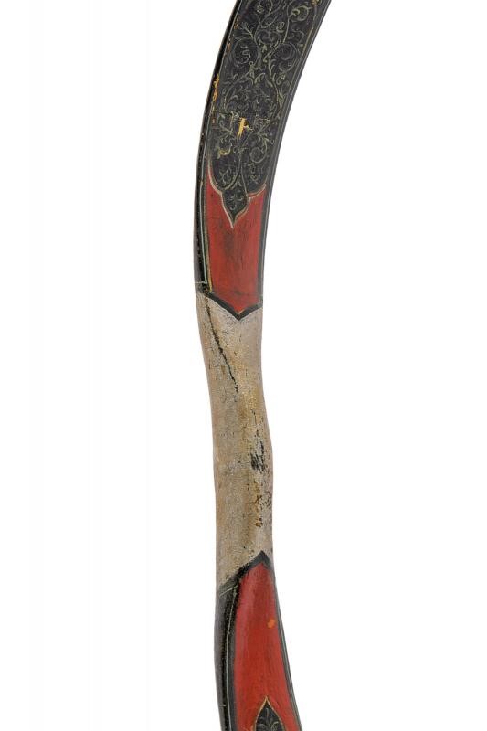 Arco dipinto a mano, tecnica India, larghezza 46 cm