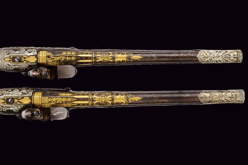 Pistole a pietra focaia, Turchia, lunghezza 50.5 cm