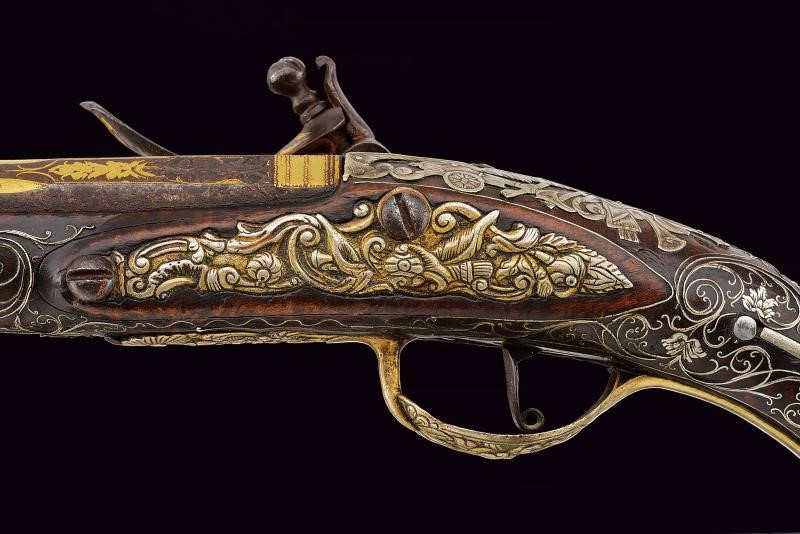 Pistole a pietra focaia, Turchia, lunghezza 50.5 cm