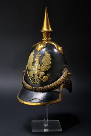 Raro elmo da truppa della fanteria "Landwehr" mod. 1842