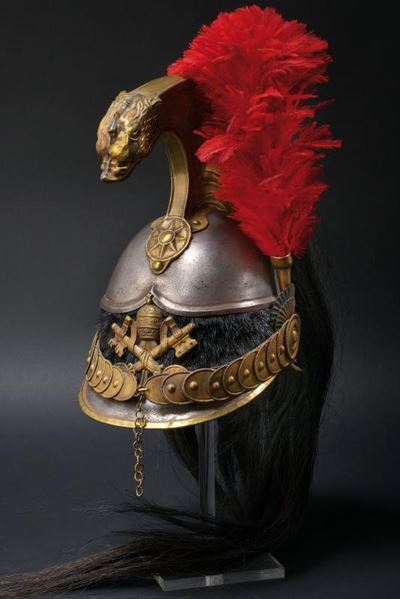 Elmo da truppa dei dragoni, Mod. 1860, Stato Pontificio