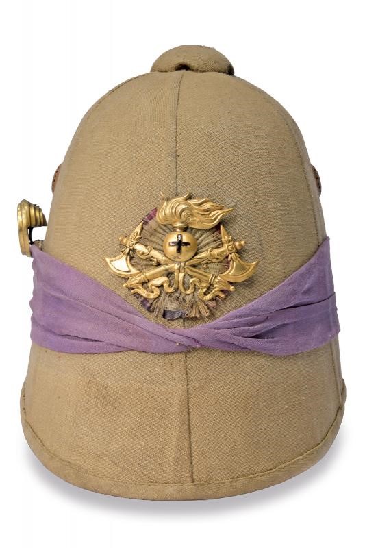 Casco coloniale da ufficiale dei pionieri, Regno d'Italia