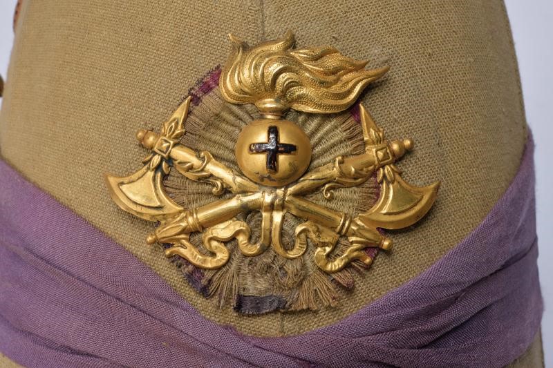 Casco coloniale da ufficiale dei pionieri, Regno d'Italia