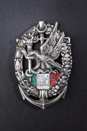 Rarissimo distintivo di reparto della Compagnia Autonoma "Nazario Sauro"