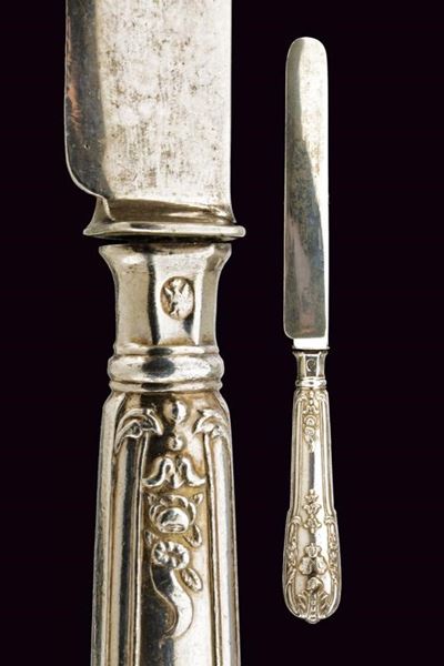 Coltello in argento del Regno d'Italia, appartenuto a un membro della Casa Savoia