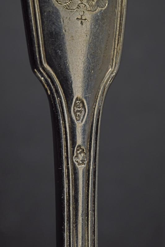 Tommaso Alberto Vittorio di Savoia, Forchetta in argento con monogramma 'TS' sotto corona, Regno ...