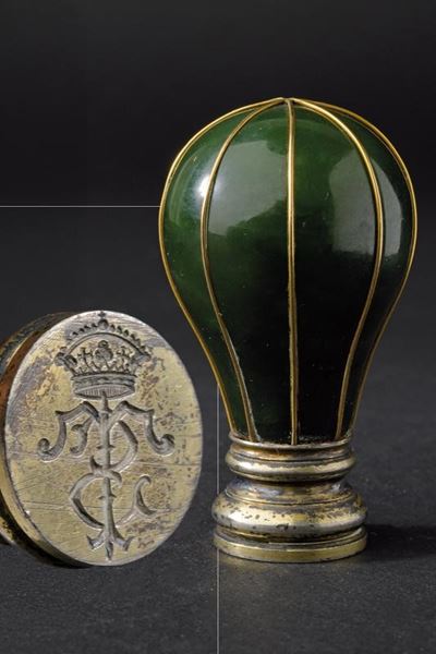 Sigillo del Duca di Genova, Tommaso Alberto Vittorio di Savoia, Regno d'Italia, altezza 5.5 cm