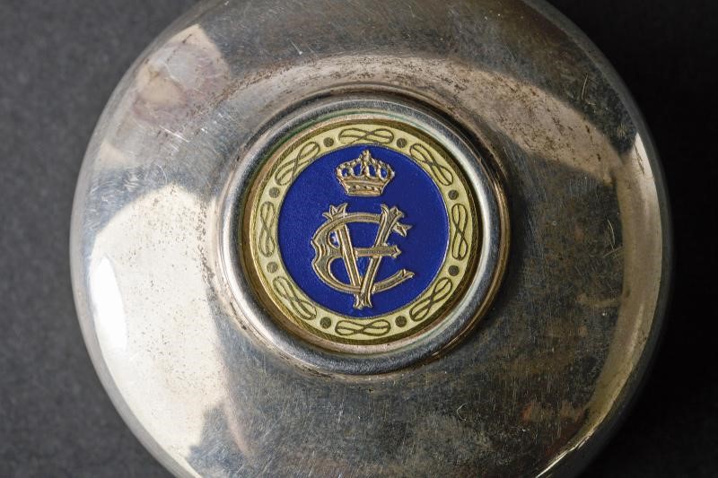 Scatola d'argento, Torino, con monogramma reale 'VE' e bordo decorato