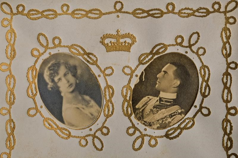 Umberto II di Savoia, Maria José di Sassonia Coburgo Gotha - Scatola commemorativa del matrimonio...
