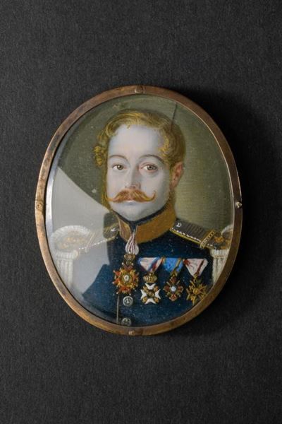 Regno delle Due Sicilie, Miniatura di generale borbonico in uniforme
