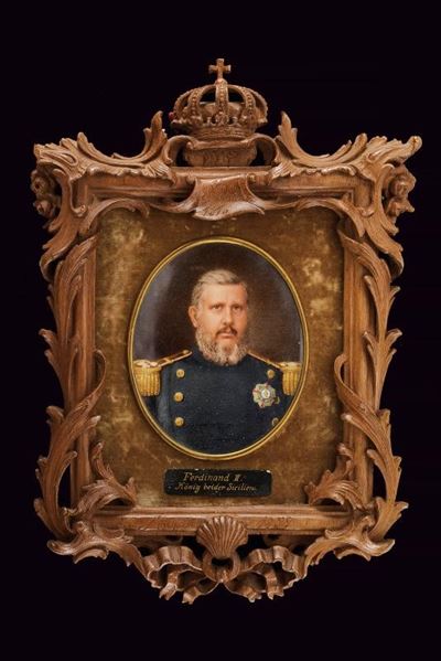 Ferdinando II di Borbone, Ritratto in uniforme con placca del Reale Ordine di San Giorgio della R...