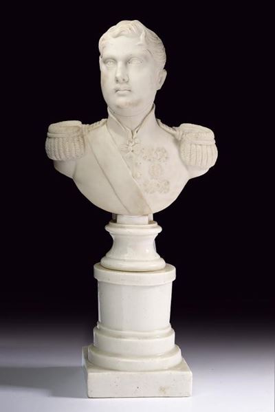 Francesco II delle Due Sicilie, Statua a mezzo busto in biscuit