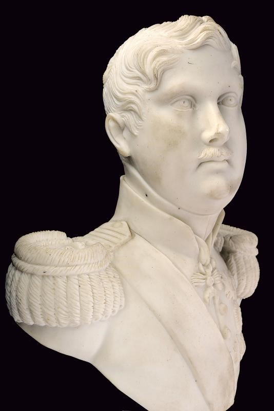 Francesco II delle Due Sicilie, Statua a mezzo busto in biscuit