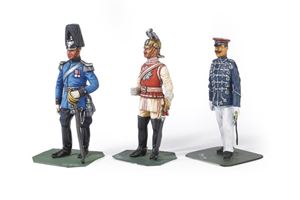 Lotto di tre Soldatini dipinti a mano da Mario Venturi