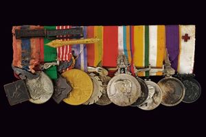 Barretta con undici decorazioni