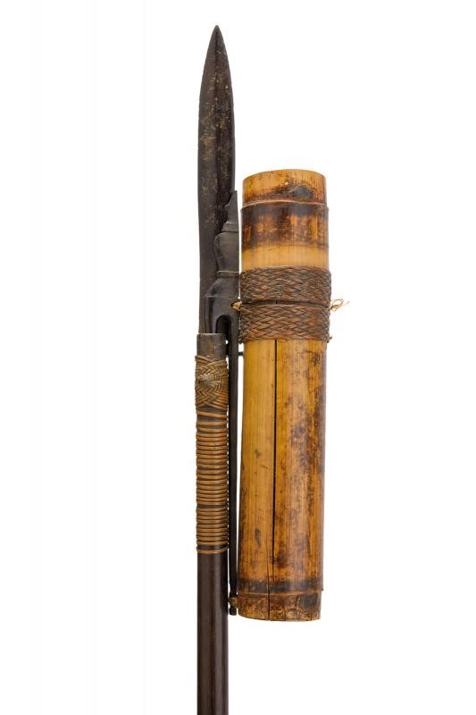 Lancia con cerbottana (Sumpitan), tecnica Kalimantan, lunghezza 198 cm