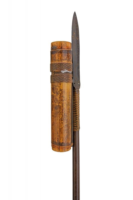 Lancia con cerbottana (Sumpitan), tecnica Kalimantan, lunghezza 198 cm