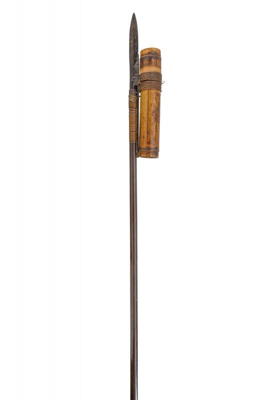 Lancia con cerbottana (Sumpitan), tecnica Kalimantan, lunghezza 198 cm