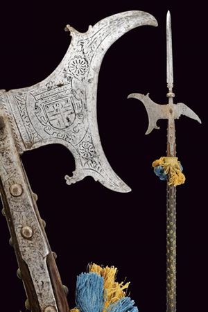 Alabarda da comparsa con emblema gentilizio