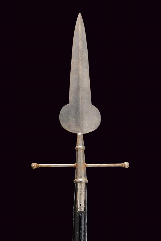 Mezza picca da ufficiale, ferro e legno, altezza 211 cm