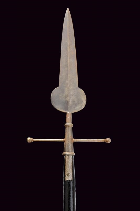 Mezza picca da ufficiale, ferro e legno, altezza 211 cm