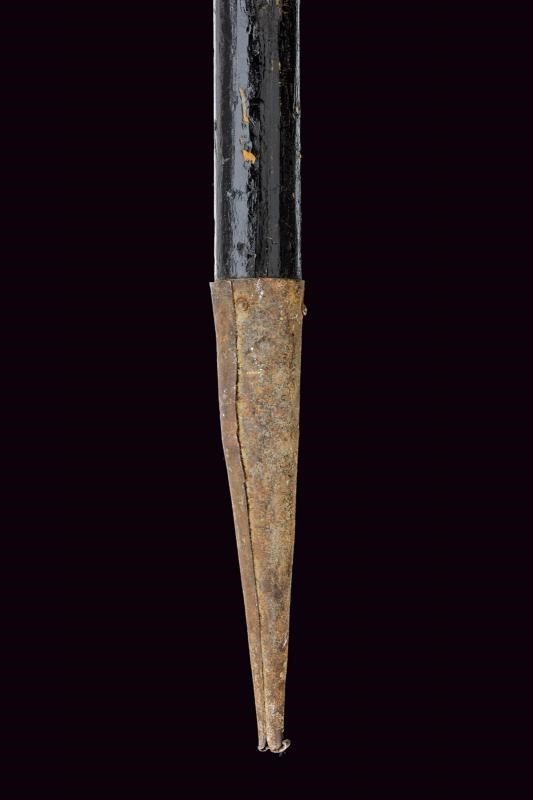 Mezza picca da ufficiale, ferro e legno, altezza 211 cm