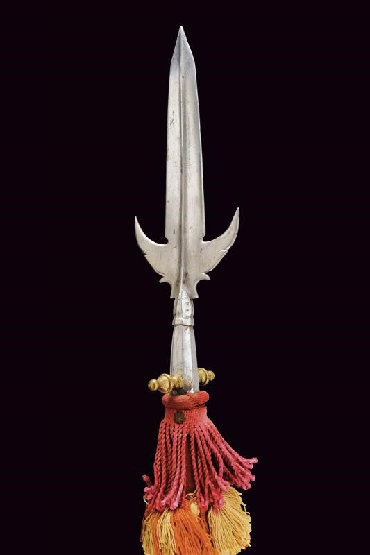 Spuntone da ufficiale, lama dritta con nodo ottagonale, altezza 185 cm