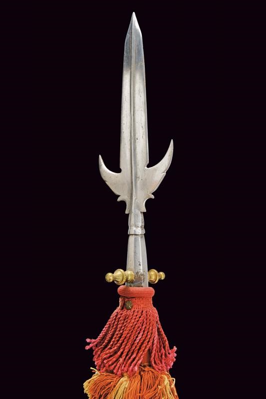 Spuntone da ufficiale, lama dritta con nodo ottagonale, altezza 185 cm
