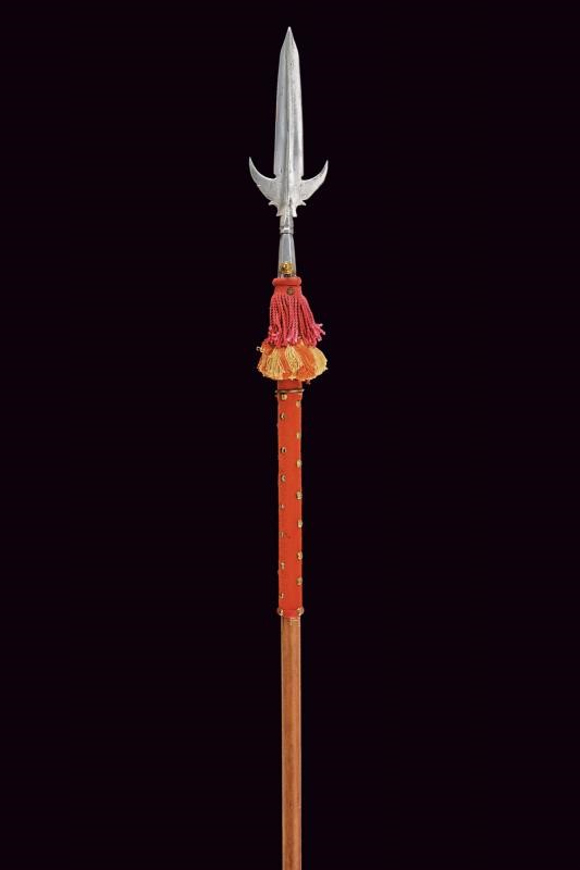 Spuntone da ufficiale, lama dritta con nodo ottagonale, altezza 185 cm