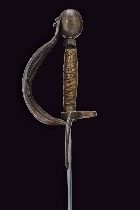 Spada a granchio pisana, tecnica toscana, lunghezza 86 cm.