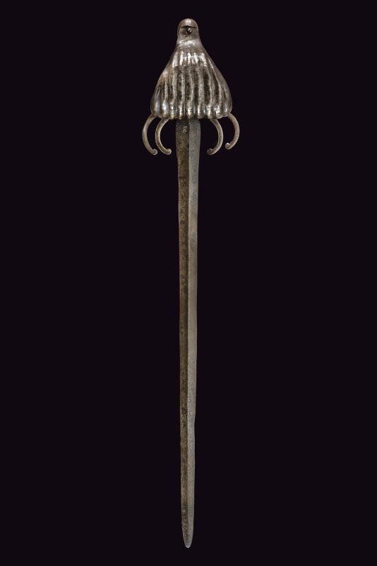 Spada a granchio pisana, tecnica toscana, lunghezza 86 cm.