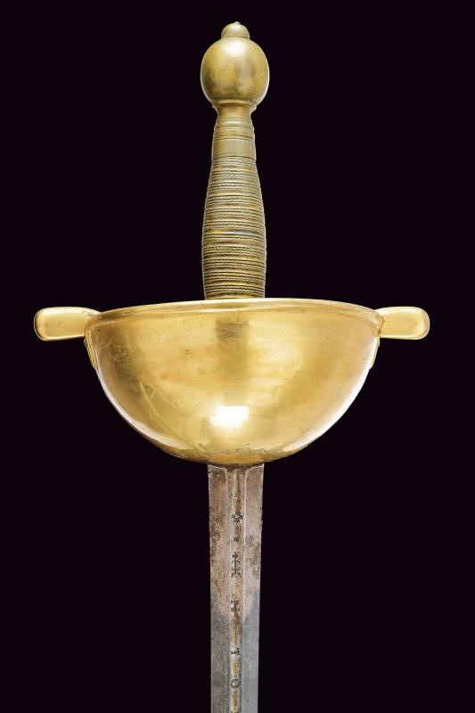 Spada a tazza con motto della Compagnia di Gesù, Spagna, lunghezza 108 cm