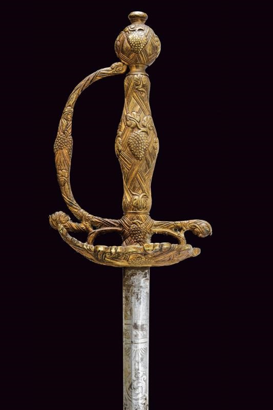 Spadino con fodero, Germania, lunghezza 87.5 cm.