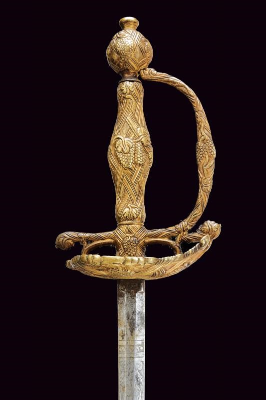 Spadino con fodero, Germania, lunghezza 87.5 cm.