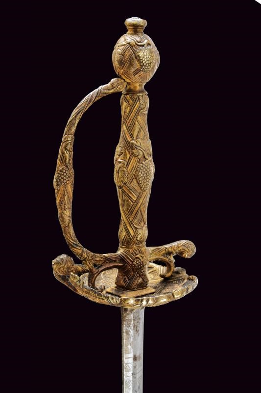 Spadino con fodero, Germania, lunghezza 87.5 cm.