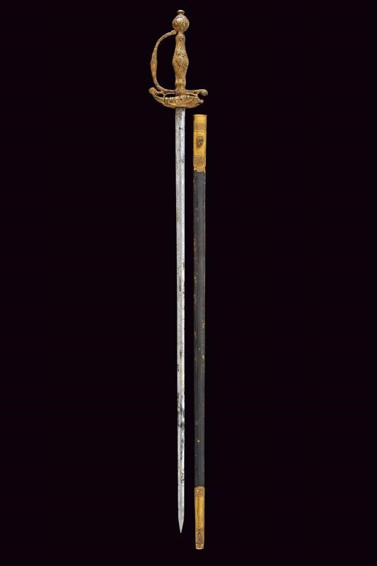 Spadino con fodero, Germania, lunghezza 87.5 cm.