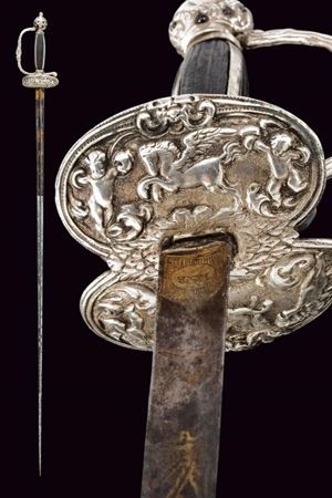 Spadino con fornimento in argento