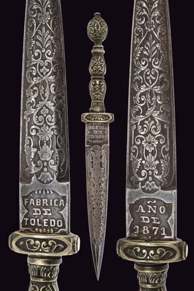 Pugnale inciso, Toledo, lunghezza 26.5 cm