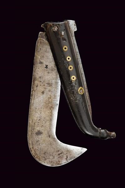Roncola a serramanico, Calabria, lunghezza 28.5 cm