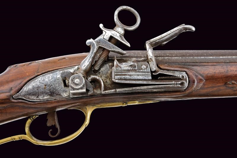 Giuseppe Vizi, Fucile a pietra focaia alla romana, Italia centrale, lunghezza 105 cm