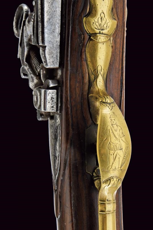 Giuseppe Vizi, Fucile a pietra focaia alla romana, Italia centrale, lunghezza 105 cm