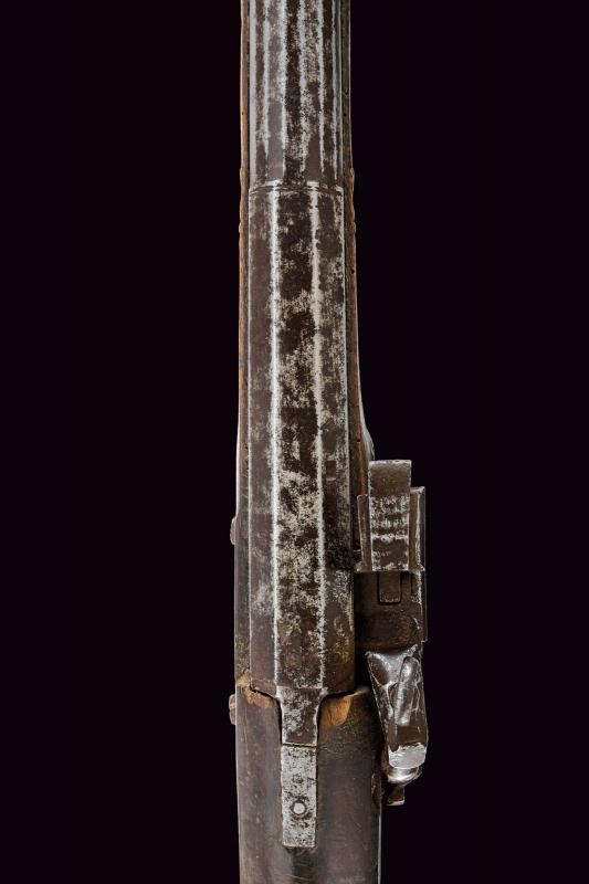 Archibugio arcaico romano, metallo e legno, lunghezza 117.5 cm