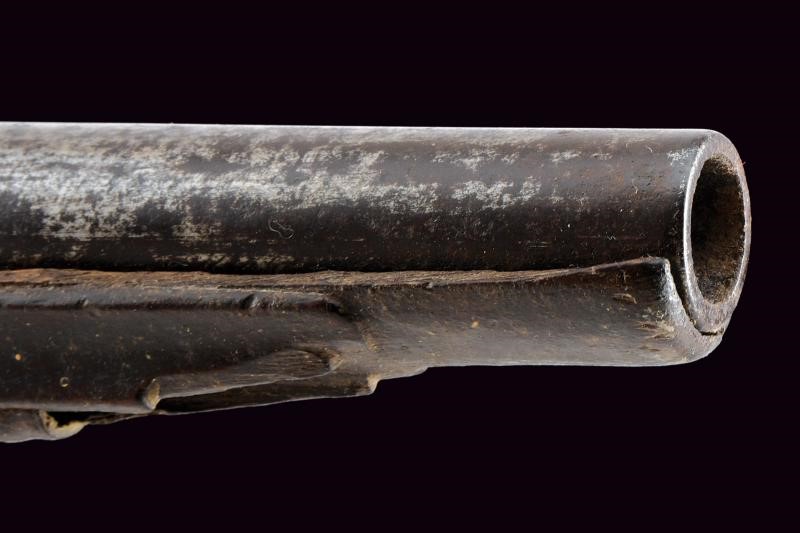 Archibugio arcaico romano, metallo e legno, lunghezza 117.5 cm