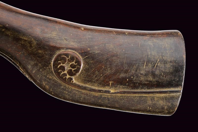 Archibugio arcaico romano, metallo e legno, lunghezza 117.5 cm